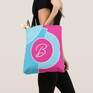 Bolsa Tote Padrão de arte de círculos abstratos chiques e div