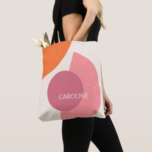 Bolsa Tote Padrão de Arte de Círculos Geométricos de Abstr