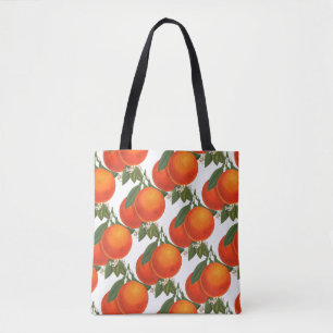 Bolsa Tote Padrão de Arte de Encaixotamento de Laranjas Antig