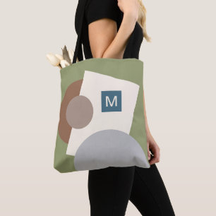 Bolsa Tote Padrão de Arte dos Círculos Geométricos de Abstrat