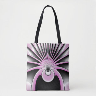 Bolsa Tote Padrão de Arte Fractal Moderno Abstrato