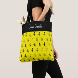 Bolsa Tote Padrão de atleta de silhueta fofa