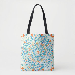Bolsa Tote Padrão de Azulejo cerâmico de abstrato