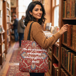 Bolsa Tote Padrão de Azulejo Elegante Personalizado Presentes