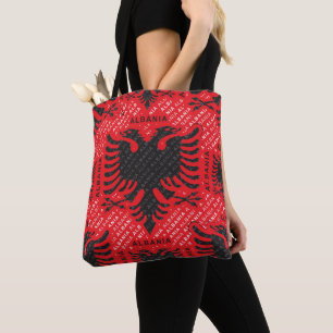 Bolsa Tote Padrão de bandeira albanês 2