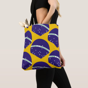 Bolsa Tote Padrão de bandeira do Brasil