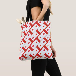 Bolsa Tote Padrão de bandeira Georgia Sakartvelo