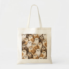 Bolsa Tote Padrão de bando de coruja-barnela ave da floresta