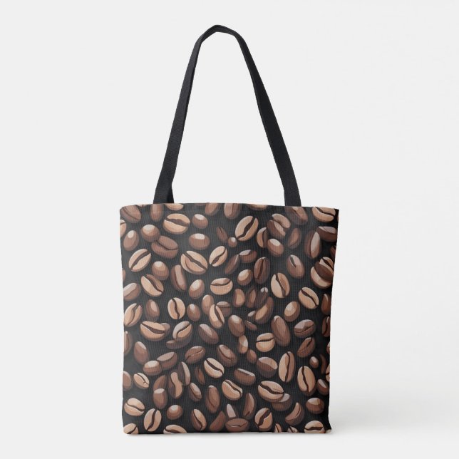 Bolsa Tote Padrão De Bean De Café (Verso)