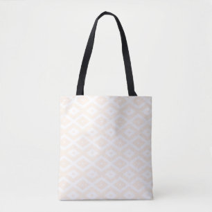 Bolsa Tote Padrão de bege e de diamante branco