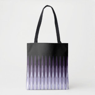 Bolsa Tote Padrão de bege roxo escuro da Cinza branca preta Z