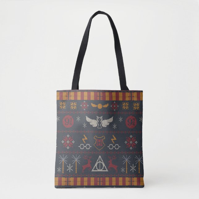 Bolsa Tote Padrão de Bordado Cruzado Temático HARRY POTTER™ (Frente)