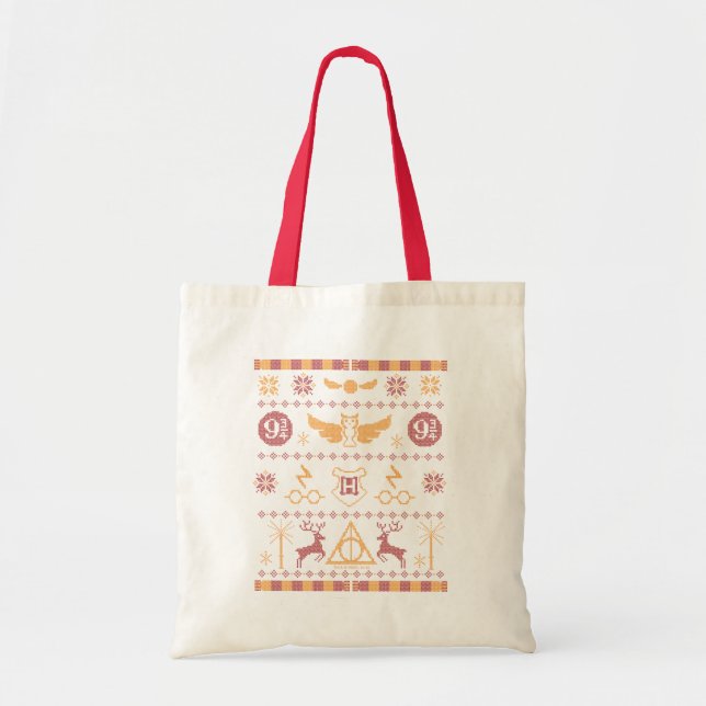 Bolsa Tote Padrão de bordado em ponto cruz temático de HARRY  (Frente)