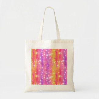 Bolsa Tote Padrão de Brilho em Glitter Rosa Laranja Roxo