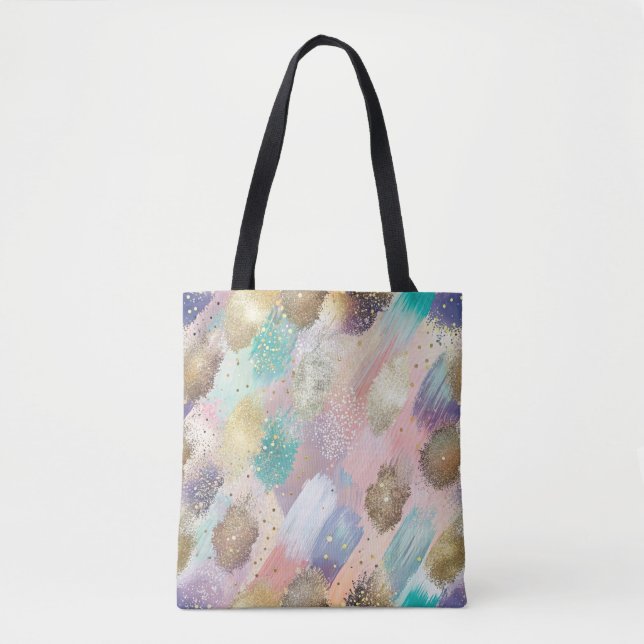 Bolsa Tote Padrão de Brucela Diagonal Vibrante (Frente)