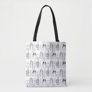 Bolsa Tote Padrão de Bumbuns de cães