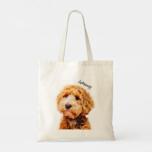 Bolsa Tote Padrão de Cachorro de Poodle Cute Impresso