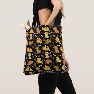 Bolsa Tote Padrão de Cachorro Fofo