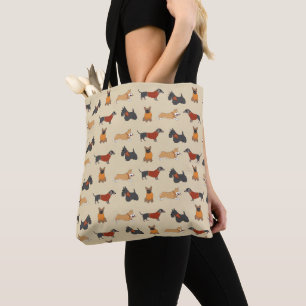 Bolsa Tote Padrão de Cachorro Pequeno