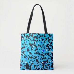 Bolsa Tote Padrão de Camo Azul