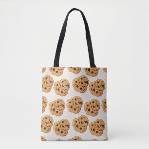 Bolsa Tote Padrão de Cartoon de Cookies Desenhados à Mão