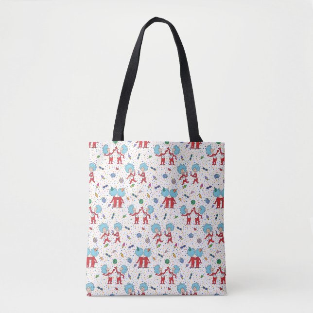 Bolsa Tote Padrão de Celebração do Thing One e Thing Two (Frente)