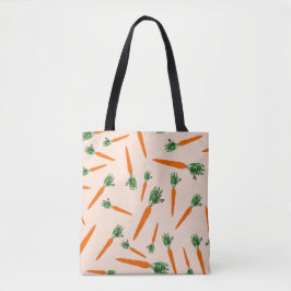 Bolsa Tote Padrão de Cenoura Laranja