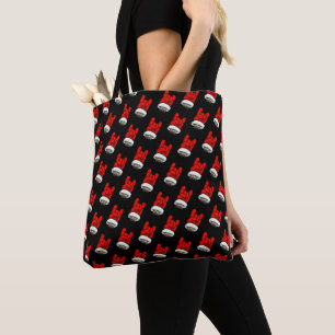 Bolsa Tote Padrão de Chifres de Natal de Metal Pesado