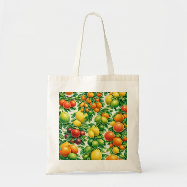 Bolsa Tote Padrão de Citrus Misto (Frente)