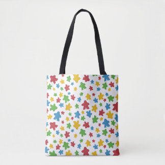 Bolsa Tote Padrão de Coluna Branca Espalhada