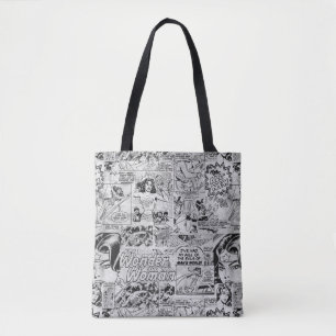 Bolsa Tote Padrão de Cômica Vintage da Mulher-Maravilha