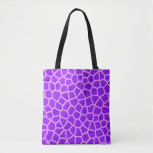 Bolsa Tote Padrão de Cor Roxo da Textura da Pele Girafa