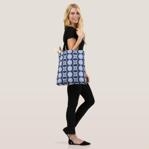 Bolsa Tote Padrão de Cores Azuis do Lago