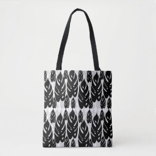 Bolsa Tote Padrão de design de ilustração de folha