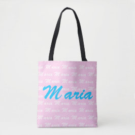 Bolsa Tote Padrão de Design do nome da Maria
