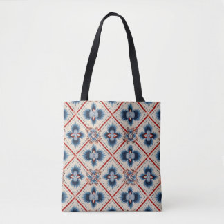 Bolsa Tote Padrão de Diamante Folclórico Oriental