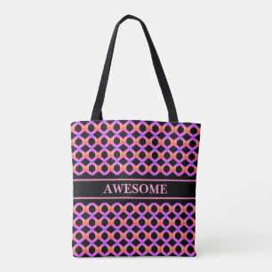 Bolsa Tote Padrão de Diamante Ipanema Stylish