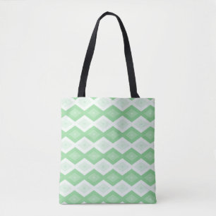 Bolsa Tote Padrão de diamante verde da maçã