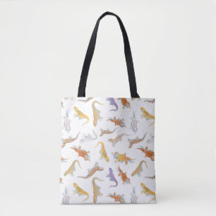 Bolsa Tote Padrão de dispersão do dragão barrado transpare