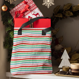 Bolsa Tote Padrão de distribuição | Alegria de Natal Colorida