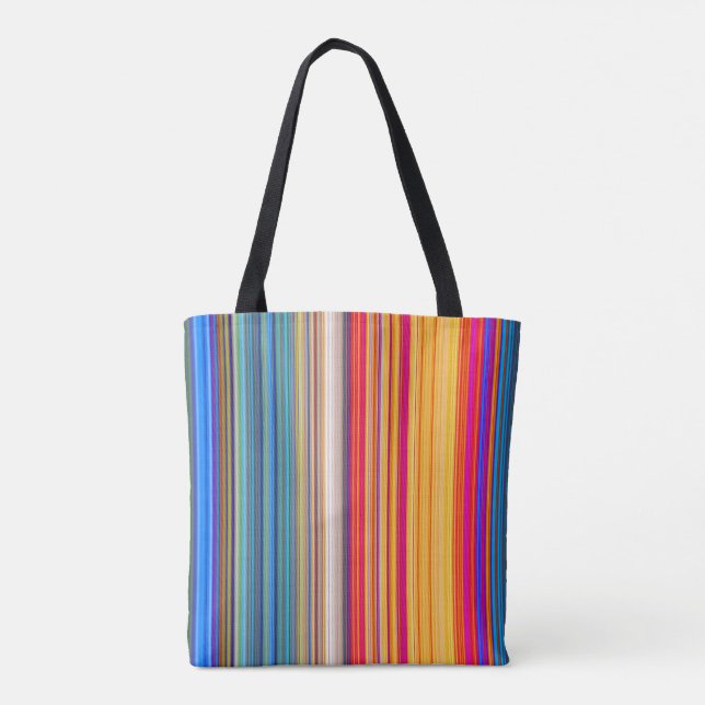 Bolsa Tote Padrão de distribuição multicores (Verso)
