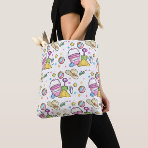 Bolsa Tote Padrão de Doodles de Feriado de Summer Beach