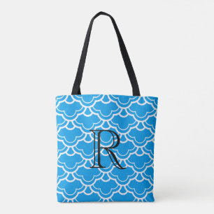 Bolsa Tote Padrão de Escala Branca II Sobre Qualquer Monogram