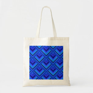 Bolsa Tote Padrão de escala de faixas azuis