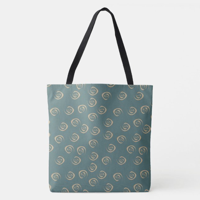 Bolsa Tote Padrão de espirais geométricas abstrato (Frente)