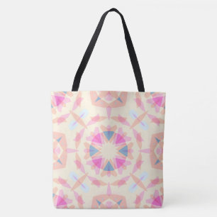 Bolsa Tote Padrão de Estrela Azul Rosa Caprichoso Decoração D