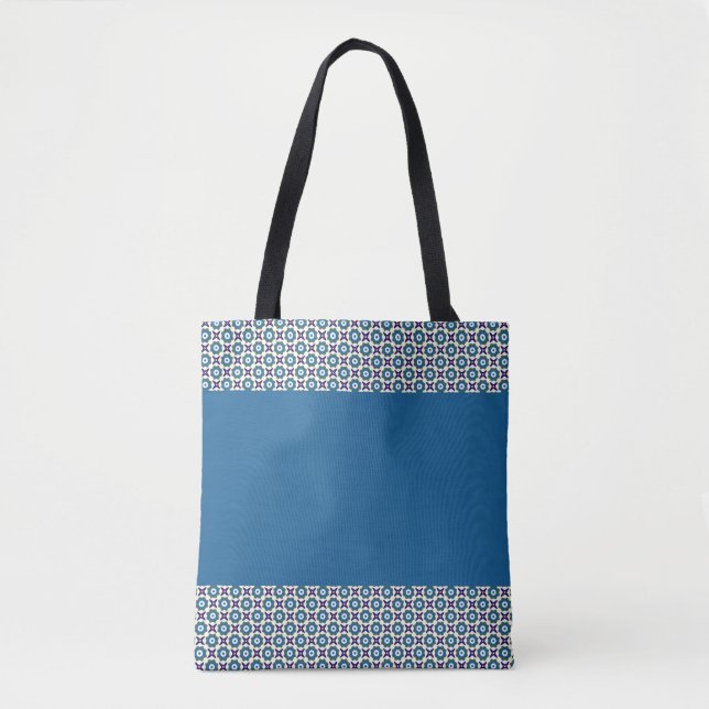 Bolsa Tote Padrão de estrela da flor (Frente)