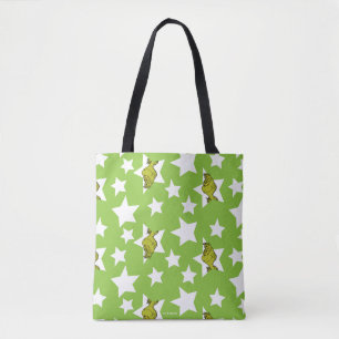Bolsa Tote Padrão de Estrela do Grinch Espiando