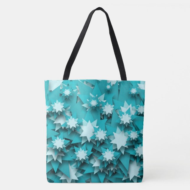 Bolsa Tote Padrão de estrelas (Frente)