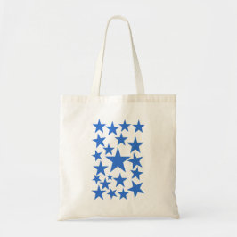 Bolsa Tote padrão de estrelas azuis marinho